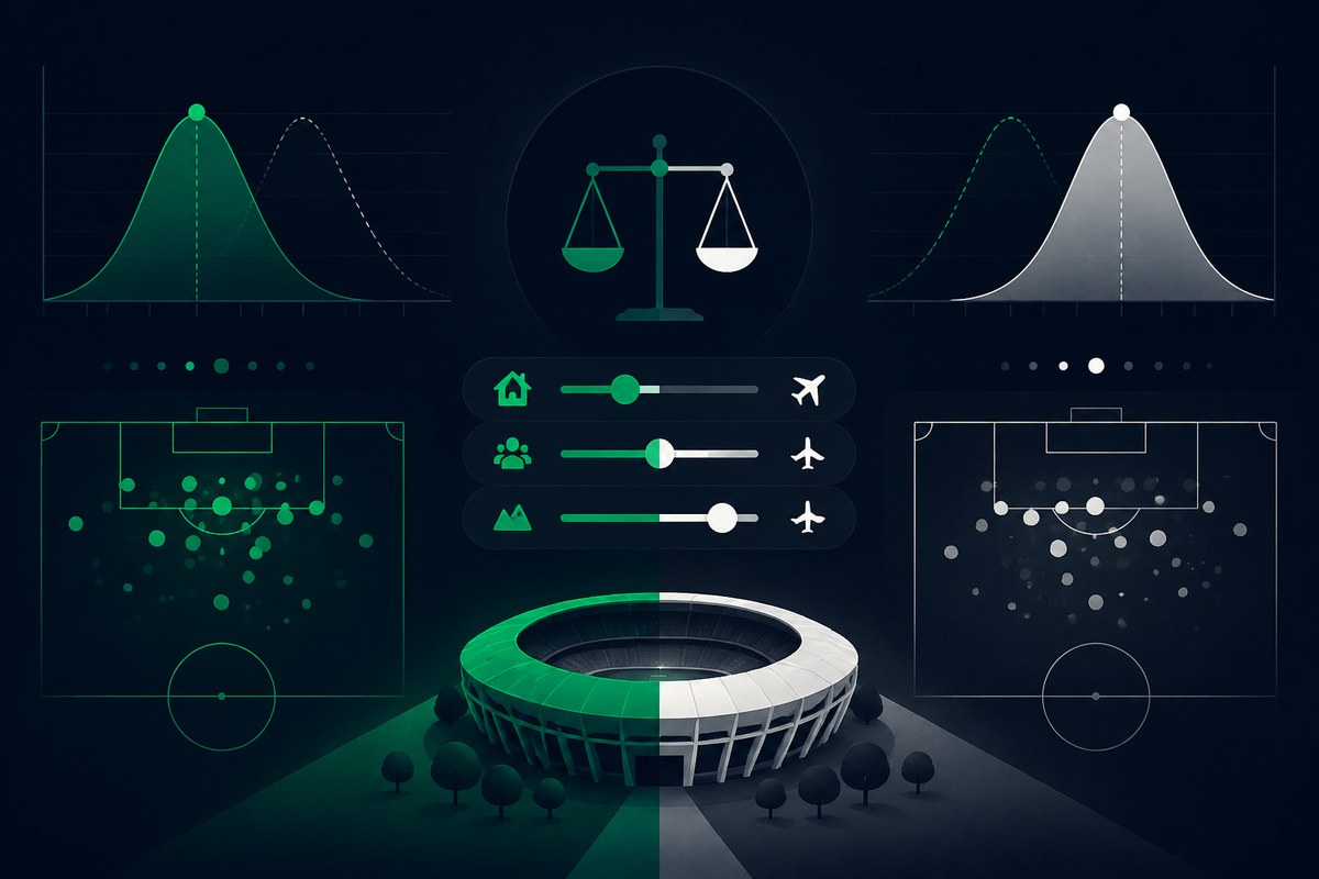 Graphique de l'écart de points entre matchs à domicile et à l'extérieur